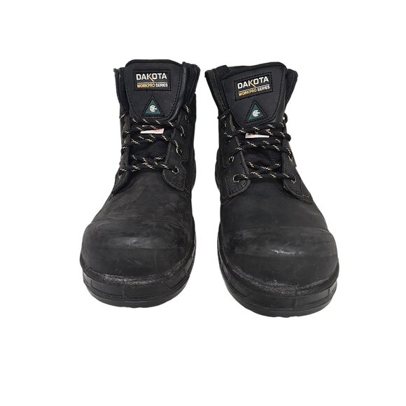 Dakota Men\'s 6\'\' 877 Steel Toe Steel Plate Work Boots Black Leather Size 13M main image 5